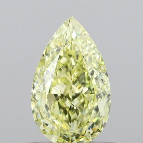 0.7 carat Fancy Light Yellow-VS1 Natūralus Pear Deimantas (1)
