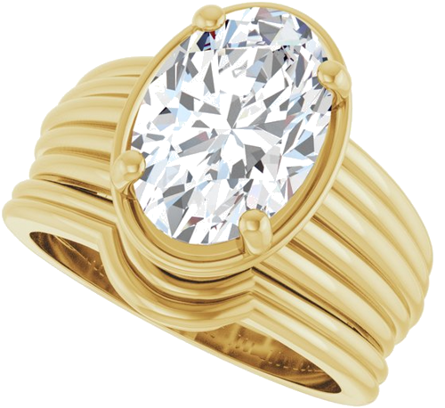 Sužadėtuvių Žiedas „Solitaire Vintage-Inspired“ 14k yellow gold Oval 8mm x 6mm (19)