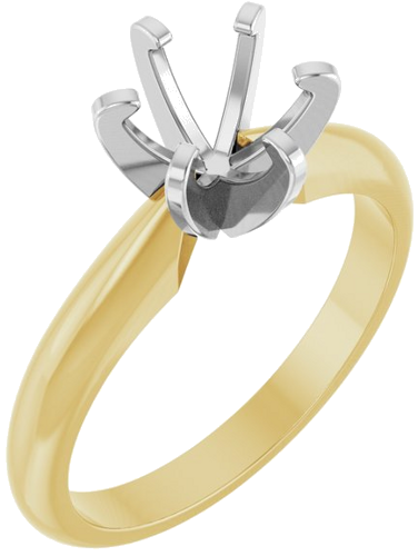 Sužadėtuvių Žiedas „Heavyweight Solitaire“ 14k yellow/white gold Round 6.4mm (1)