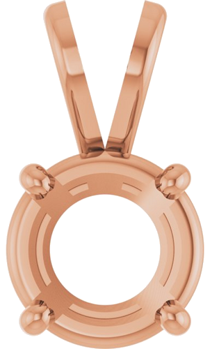 Pakabukas „Round 4-Prong Basket“ 14k rose gold Round 6.5mm (1)