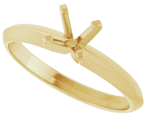 Sužadėtuvių Žiedas „Solitaire“ 14k yellow gold Round 5.2mm (5)