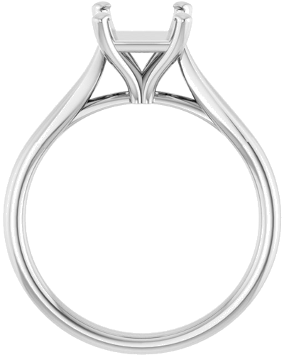 Sužadėtuvių Žiedas 10k white gold Square 6mm (2)