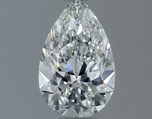 0.6 carat F-SI1 Natūralus Pear Deimantas (1)