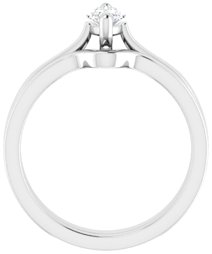 Sužadėtuvių Žiedas 14k white gold Marquise 8mm x 4mm (7)