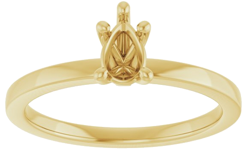 Sužadėtuvių Žiedas „Solitaire“ 14k yellow gold Pear 6mm x 4mm (3)