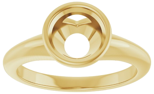 Sužadėtuvių Žiedas „Bezel-Set Solitaire“ 14k yellow gold Round 7.4mm (3)