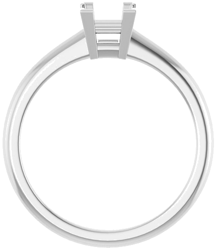 Sužadėtuvių Žiedas „V-End Prong“ 14k white gold Square 4.5mm (2)