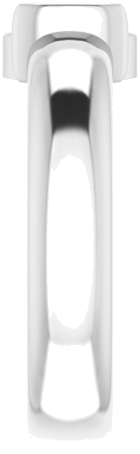 Sužadėtuvių Žiedas „Half Bezel Solitaire“ 585 Baltojo Aukso Oval 7mm x 5mm (4)