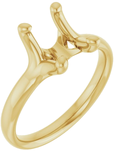 Sužadėtuvių Žiedas „Solitaire“ 14k yellow gold Emerald 8mm x 6mm (1)