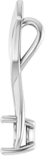 Pakabukas „Infinity-Inspired Solitaire“ 14k white gold Round 5.8mm (3)