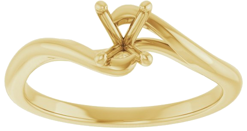 Sužadėtuvių Žiedas „Bypass“ 14k yellow gold Oval 6mm x 4mm (3)