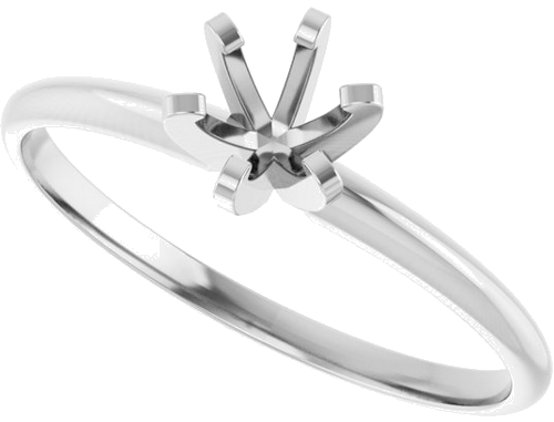 Sužadėtuvių Žiedas „Claw-Prong Solitaire“ 14k white gold Round 4.4mm (5)