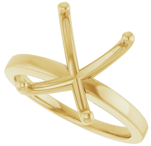 Sužadėtuvių Žiedas „Solitaire“ 14k yellow gold Emerald 11mm x 9mm (5)