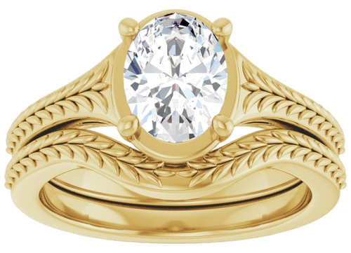 Sužadėtuvių Žiedas „Solitaire“ 14k yellow gold Oval 8mm x 6mm (8)