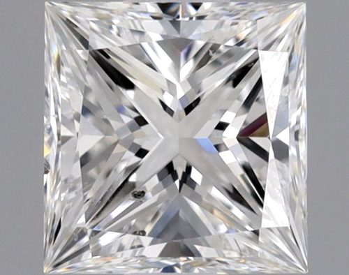 0.6 carat E-SI2 Natūralus Princess Deimantas (1)
