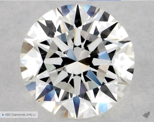 0.51 carat G-VVS2 Excellent cut Natūralus Round Deimantas (1)