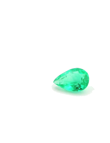 0.42 carat GREEN Pear Smaragdas (1)