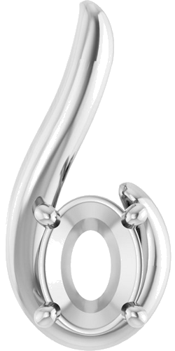 Pakabukas „Freeform“ 925 Sidabro Oval 8mm x 6mm (1)