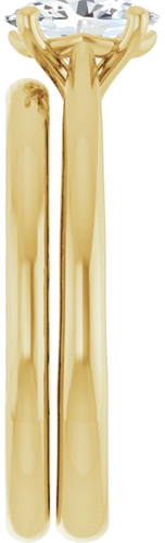 Sužadėtuvių Žiedas „Solitaire“ 10k yellow gold Oval 7mm x 5mm (9)
