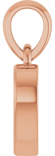 Pakabukas „Cabochon Heart“ 14k rose gold Heart 6mm (3)