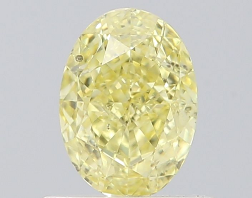 0.64 carat Fancy Intense Yellow-SI2 Natūralus Oval Deimantas (1)