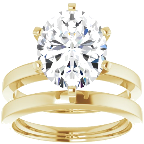 Sužadėtuvių Žiedas „Solitaire“ 14k yellow gold Oval 11mm x 9mm (8)