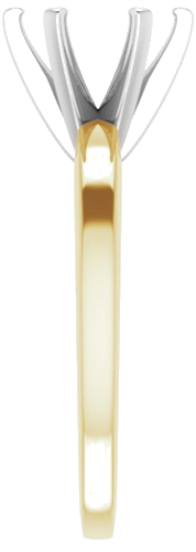 Sužadėtuvių Žiedas „Solitaire“ 585 Baltojo Ir Geltonojo Aukso Round 8.2mm (4)