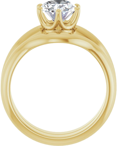 Sužadėtuvių Žiedas „Solitaire Crown-Inspired“ 14k yellow gold Oval 9mm x 7mm (7)