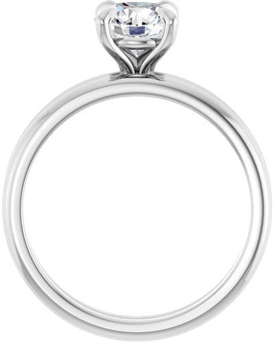 Platinum  6.5 mm Round Solitaire Engagement Ring Mounting (7)