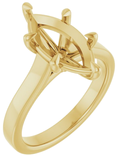 Sužadėtuvių Žiedas „Claw-Prong“ 14k yellow gold Marquise 14mm x 7mm (1)