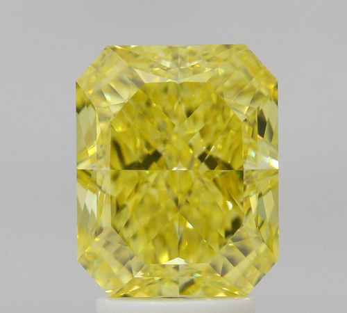 3.56 carat Fancy Vivid Yellow-IF Natūralus Radiant Deimantas (1)