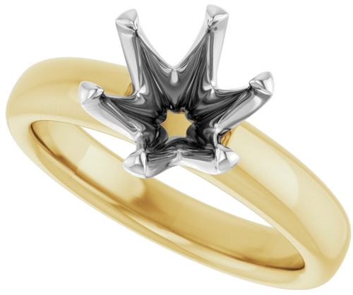 Sužadėtuvių Žiedas „Solstice Solitaire®“ 14k yellow/white gold Round 8.2mm (5)