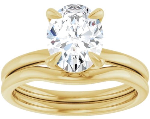 Sužadėtuvių Žiedas 14k yellow gold Oval 9mm x 7mm (8)