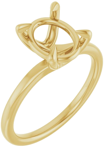 Sužadėtuvių Žiedas 14k yellow gold Oval 10mm x 8mm (1)