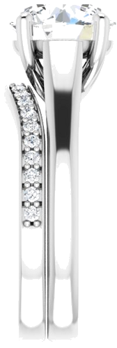 Sužadėtuvių Žiedas „Solitaire“ 14k white gold Round 8.8mm (9)
