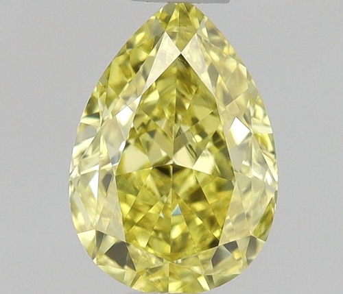 0.55 carat Fancy Intense Yellow-VVS1 Natūralus Pear Deimantas (1)