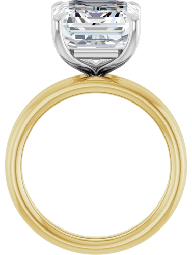 Sužadėtuvių Žiedas „Claw-Prong Solitaire“ 14k yellow/white gold Emerald 12mm x 10mm (7)