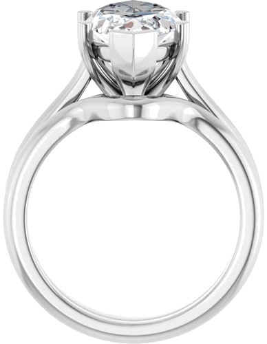 Sužadėtuvių Žiedas „Hearts on Top™“ 14k white gold Marquise 16mm x 8mm (7)