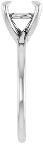 Sužadėtuvių Žiedas 14k white gold Round 8mm (4)