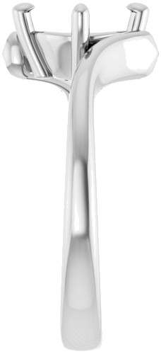 Sužadėtuvių Žiedas „Solitaire Bypass“ 14k white gold Round 7.4mm (4)