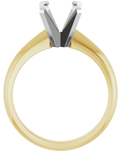 Sužadėtuvių Žiedas „Solitaire“ 14k yellow/white gold Oval 9mm x 7mm (2)
