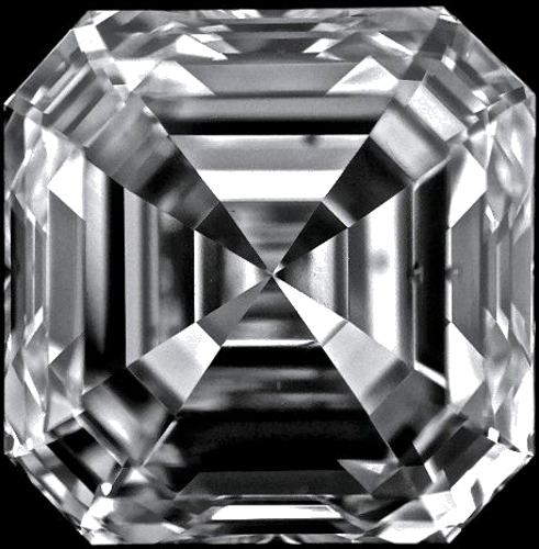 1.7 carat E-SI1 Natūralus Asscher Deimantas (1)