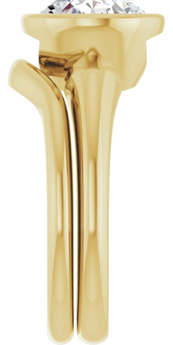 Sužadėtuvių Žiedas „Bezel-Set Solitaire“ 14k yellow gold Oval 11mm x 9mm (9)
