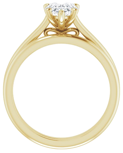 Sužadėtuvių Žiedas „Accented Infinity-Inspired“ 14k yellow gold Pear 9mm x 6mm (7)