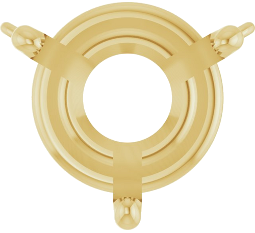 14K Yellow 9 mm Round 3-Prong Necklace Center (1)