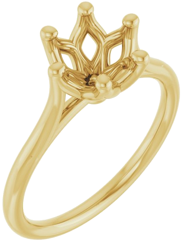 Sužadėtuvių Žiedas „Solitaire“ 585 Geltonojo Aukso Round 7.4mm (1)