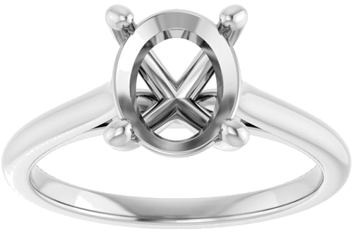Sužadėtuvių Žiedas „Accented Infinity-Inspired“ 14k white gold Oval 9mm x 7mm (3)