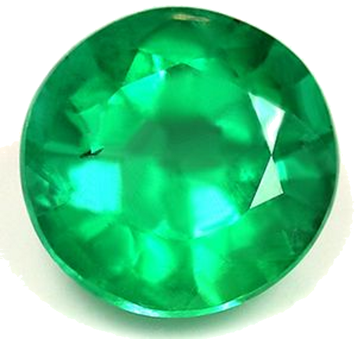0.63 carat GREEN Round Smaragdas (1)