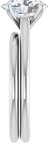 Sužadėtuvių Žiedas „Solitaire“ 417 Baltojo Aukso Oval 9mm x 7mm (9)