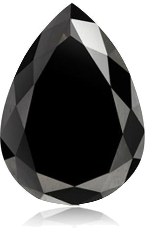1.7 carat Fancy Black-VVS2 Natūralus Pear Deimantas (1)